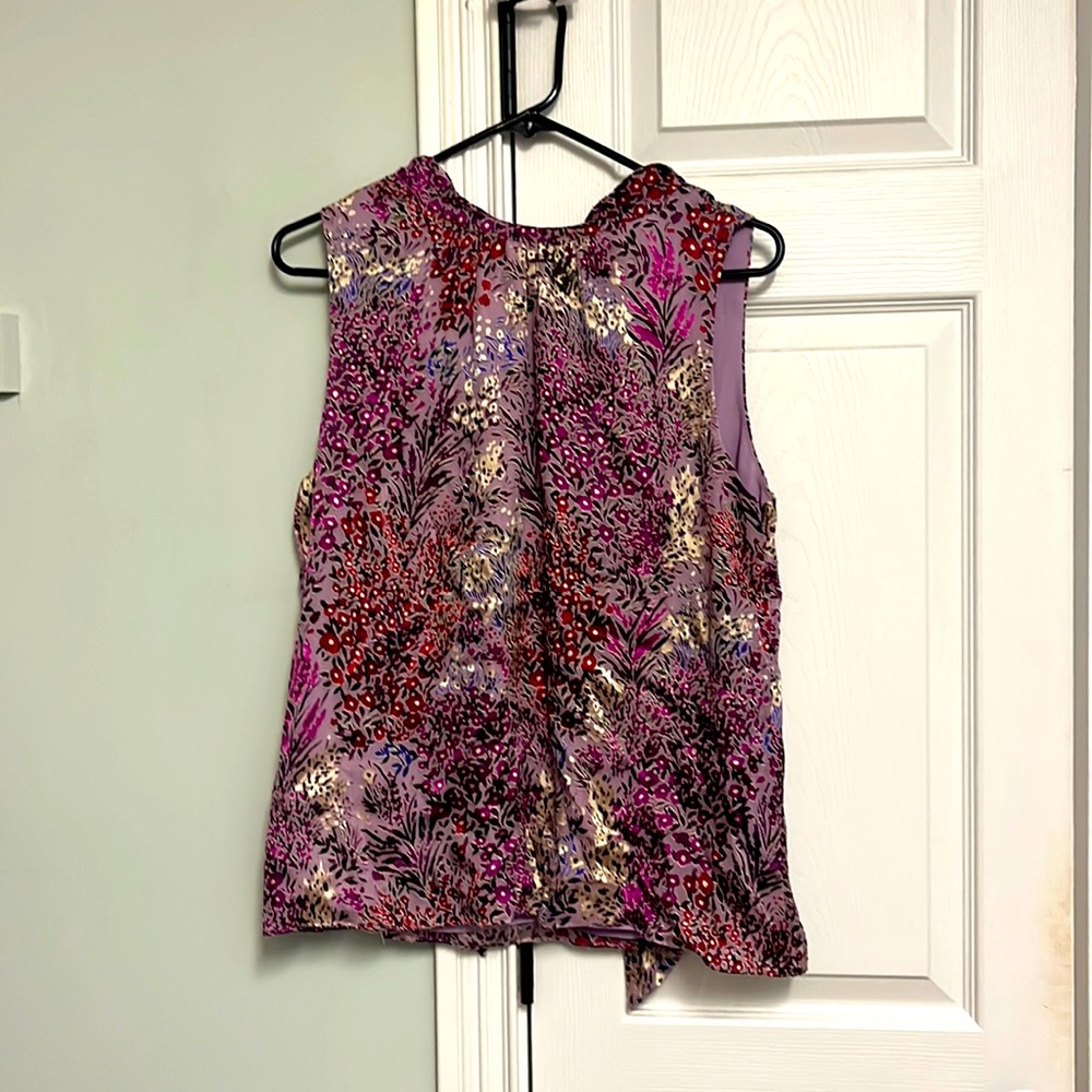 NWT m purple, burgundy burnout blouse!